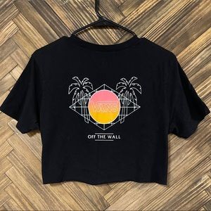 Women’s size:large vans black crop-top.